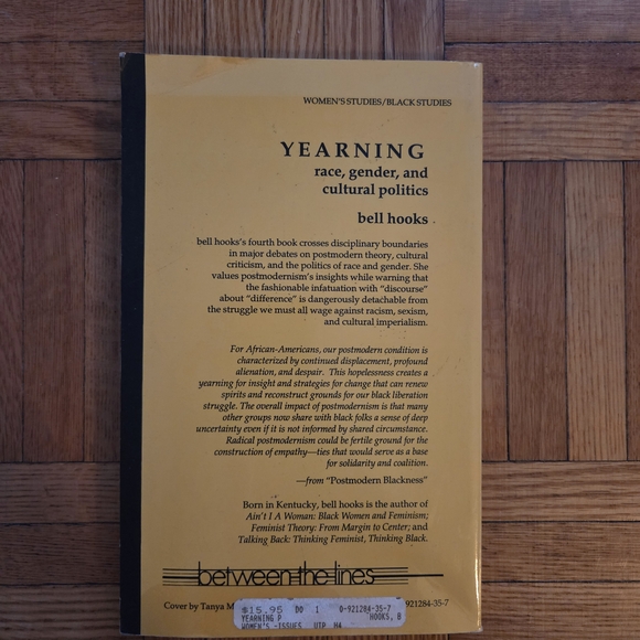 bell hooks Yearning Race Gender Cultural Politics 1992 Paperback - Picture 6 of 10